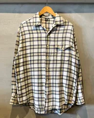 GUESS JEANS-L/S shirt-(size M)Made in INDIA ゲス チェックシャツ オープンカラーシャツ