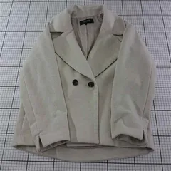 ◇ ⊇ コムサイズム COMME CA ISM ベージュ系ダブルジャケット 7号 レディース E  【1601070000823】