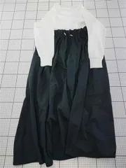 ◇ Θ アイテムズ アーバンリサーチ ITEMS URBAN RESEARCH 異素材切替ワンピース ブラック系 レディース E  【1601070000540】