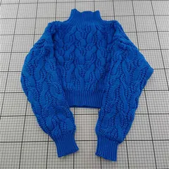 ◇ ⊇ セレクト select ケーブル編みタートルネックニット ブルー系 レディース F E  【1601070002322】