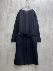 nano universe ナノユニバース ノーカラー ロング コート size36/黒 ■◇レディース