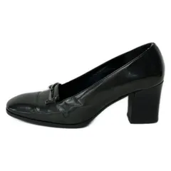 GUCCI(グッチ) パンプス 35 1/2 C レディース - 黒×シルバー レザー