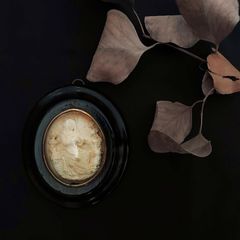 内野隆文 花 古い封筒にアクリル絵具 絵画 現代アート 美術作品 額縁