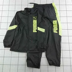 ◇ Θ プーマ PUMA 584954-01 ウインドブレーカー上下セット ブラック系 メンズ 160 E  【1601070003862】
