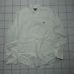 ◇ Θ ラルフローレン Ralph Lauren カスタムフィット ドレスシャツ ホワイト メンズ E  【1601150010773】