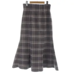プロポーション ボディドレッシング PROPORTION BODY DRESSING タグ付き チェックマーメイドスカート ロング チェック M 紫 パープル 121-3220013 /KW ■GY58