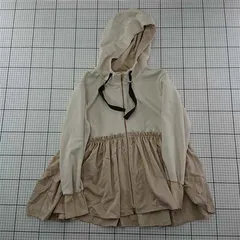 ◇ Θ ピッチン PICCIN フリル切替フーディージャケット ベージュ系 レディース M E  【1601150013170】