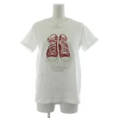 コンバース CONVERSE オールスター チャックテイラー Tシャツ カットソー 半袖 靴刺繍 M 白 ホワイト /KU ■GY58