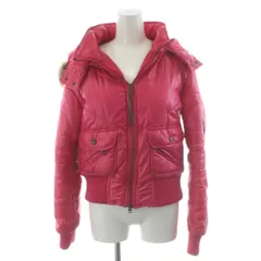 マルナ marna 中綿ジャケット フード フェイクファー アウター M ピンク /AN73 ■GY58