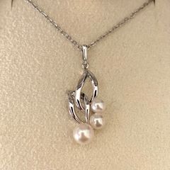 MIKIMOTO ミキモト パール ネックレス シルバー ケース付き SIL刻印