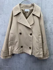 PLST プラステ コットン ダブルブレスト ショート トレンチ コート sizeS/ベージュ ■◇◎レディース
