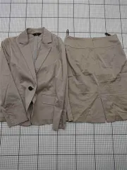 ◇ Θ イネド INED ジャケット＆スカート セットアップ ベージュ系 サイズ7 レディース E  【1601150013736】