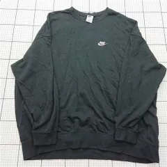 ◇ Θ ナイキ NIKE バンダナ柄ロゴ クルーネックスウェット ブラック系 XL メンズ E  【1601150014528】