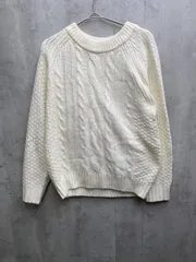 N. エヌ ナチュラルビューティーベーシック ケーブル編み ニット セーター sizeM/白  ◇■レディース