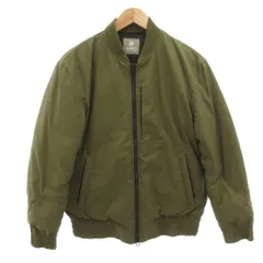 ナノユニバース nano universe 河田フェザールーズフィットダウンジャケット ブルゾン ボンバージャケット S カーキ /FF