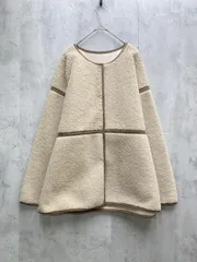 Re:EDIT リエディ リバーシブルボアフェイクムートン コート sizeM/ベージュ ◆■レディース