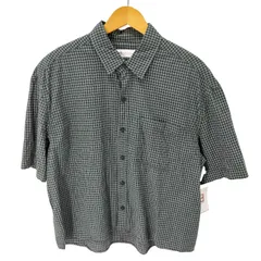 ザラ ZARA 短丈 ボックス 半袖 チェックシャツ メンズ  S-M