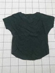 ◇ Θ パターンアントパターン pattern torso レース半袖ブラウス ブラック系 レディース E  【1601150015624】