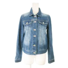 チャオパニック CIAOPANIC ジャケット デニム Gジャン ジージャン コットン ウォッシュ加工 スタンダード M 青 ブルー /AH13