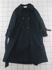 ◇ ⊇ ナイスクラップ NICE CLAUP ダブルボタンロングコート ブラック系 S レディース E  【1601150029447】のサムネイル