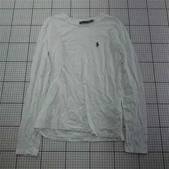 ◇ Θ ポロ ラルフローレン POLO RALPH LAUREN 長袖Tシャツ ホワイト系 メンズ S E  【1601150030894】