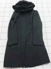 ◇ ⊇ コムサイズム COMME CA ISM フード付きロングコート 9号 ブラック系 レディース E  【1601150029829】