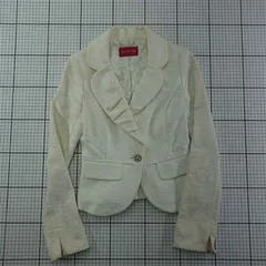 ◇ Θ アプワイザーリッシェ Apuweiser-riche ノーカラージャケット アイボリー系 レディース E  【1601150029706】