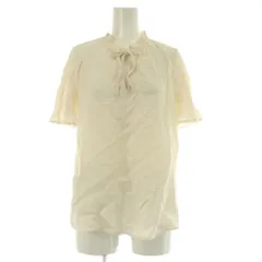 コントワーデコトニエ COMPTOIR DES COTONNIERS 半袖ブラウス ギャザー プルオーバー 7 オフホワイト /MY ■OS ■GY66