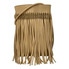 NOMADIS(ノマディス) ショルダーバッグ - ライトブラウン フリンジ/斜めがけ/ミニバッグ レザー