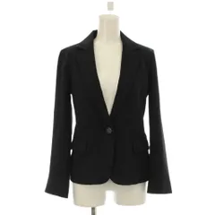 N.Natural Beauty Basic N.ナチュラルビューティーベーシック テーラードジャケット 上着 M 黒 ブラック テーラードカラー シングルボタン 長袖 /LP ■GY58