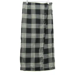 ドレスキップ ロングスカート ボトムス タイト チェック柄 未使用品 レディース Lサイズ 黒×白 DRESKIP