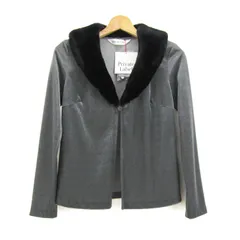 プライベートレーベル ジャケット カーディガン アウター 日本製 未使用品 レディース Mサイズ グレー×黒 PRIVATE LABEL