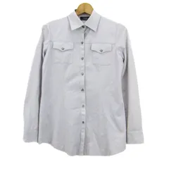 レリアン 長袖シャツ トップス 胸ポケット 日本製 レディース 9サイズ グレー Leilian 【中古】