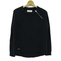 アバクロンビー&フィッチ セーター トップス 長袖 ジップデザイン ニット レディース Sサイズ ネイビー Abercrombie & Fitch 【中古】