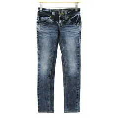 サムシング デニムパンツ ボトムス ビーナスジーンズ ストレッチ エドウィン レディース 24×32サイズ ブルー SOMETHING 【中古】