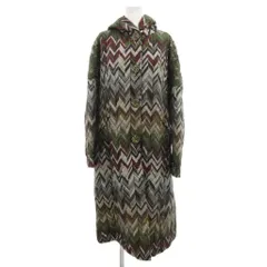 ミッソーニ MISSONI ヴィンテージ シェブロン柄 ロングコート M マルチカラー /UO