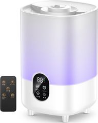 加湿器 大容量 4.5L 超音波式加湿器 卓上 アロマ対応 ダブル吹出口 6段階ミスト調整 4段階タイマー yh045