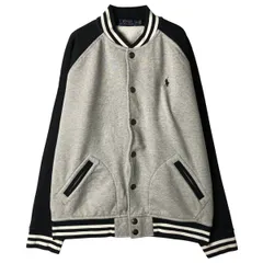 古着 ラルフローレン Ralph Lauren POLO RALPH LAUREN スナップボタン スウェットスタジャン バーシティジャケット メンズL相当/eaa459366