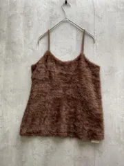 新品 Samansa Mos2 blue サマンサモスモス ブルー 前後2WAYフェザー キャミ ビスチェ sizeフリー/ブラウン ◇■レディース