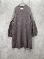 snidel スナイデル アンゴラニット ショルダーチュール ニット ワンピース sizeF/茶 ◇■レディース