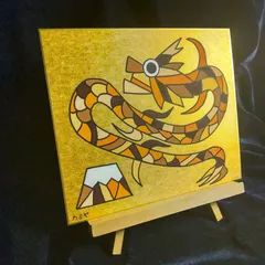 S654.アチューン絵画｜龍神｜金潜紙（中）※開運絵画 ヒーリング スピリチュアル 龍の絵 アチューンメント チャネリング
