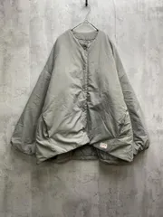 JaVa ジャバ ノーカラー サイドファスナー 中綿 ブルゾン ジャケット 裏地キルティング sizeM/ライトモスグリーン ◆■レディース