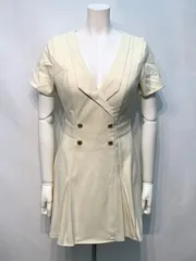 2187 DEA by ROBE de FLEURS ディアバイローブドフルール キャバクラ ドレス ミニ ワンピース ボタン 二次会 パーティー キャバドレス M