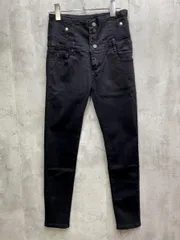 詳細不明 JEANS ジーンズ ハイウエスト デニムパンツ size29/黒 ■■レディース