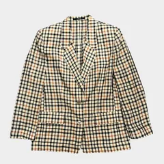 Daks リネン 9AR テーラードジャケット チェック Mサイズ ジャケット