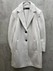 美品 ZARA ザラ 厚手 ウールライク チェスター コート sizeUSA M/オフホワイト ◆■レディース