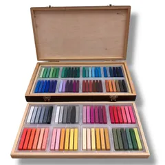 [80]260110-9052-1167 SK300【現状品】ヌーベル カレーパステル 96色セット NCT-96WN 木箱 NOUVEL CARRE PASTEL 画材のサムネイル