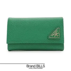 未使用品 PRADA プラダ 6連 キーケース 2PG222 サフィアーノ トライアングルロゴ MANGO グリーン ゴールド金具 ユニセックス