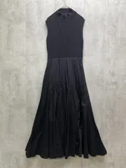 SNIDEL スナイデル SWNO224237 ニットドッキングコットン ワンピ size00/黒 ◆■レディース