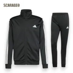 アディダス ベーシック スリーストライプス トリコット トラックスーツ adidas KSG43 メンズ セットアップ 裏起毛 トレーニング ランニング ksg43 M